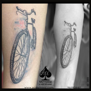 3d Cycle Tattoo - ace tattoos