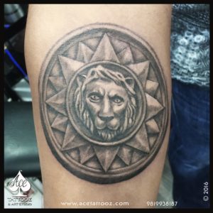 Lion Symbol 3D Tattoo