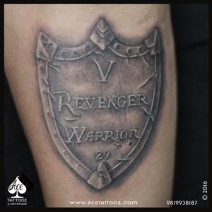 Sheild Revenge Warrior Tattoo
