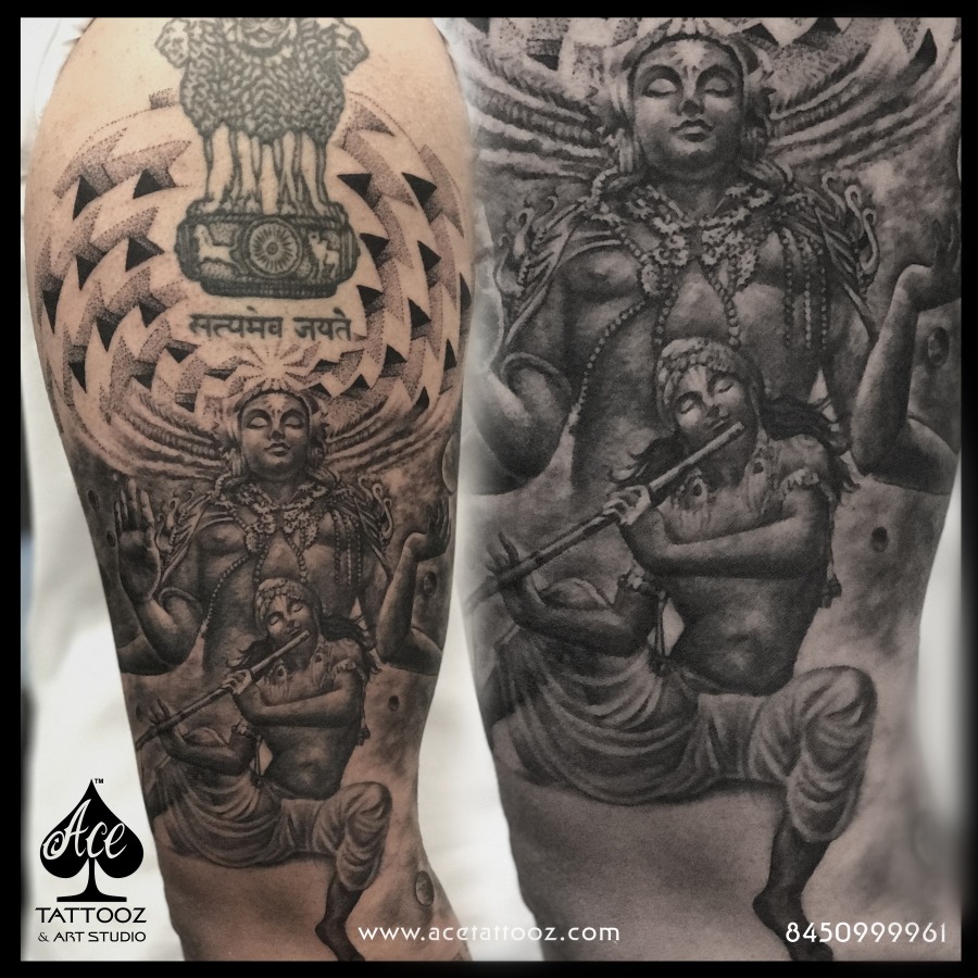 vishnu bhagwan tattoo - Ace Tattooz