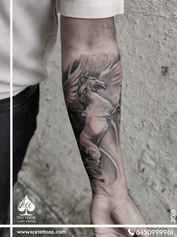 Horse Tattoo (Pegasus) - Ace Tattooz