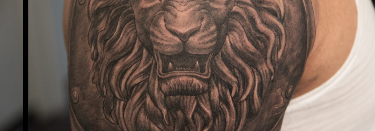 Lion armour half sleeve | Not finished yet... Tattoo done at… | Flickr