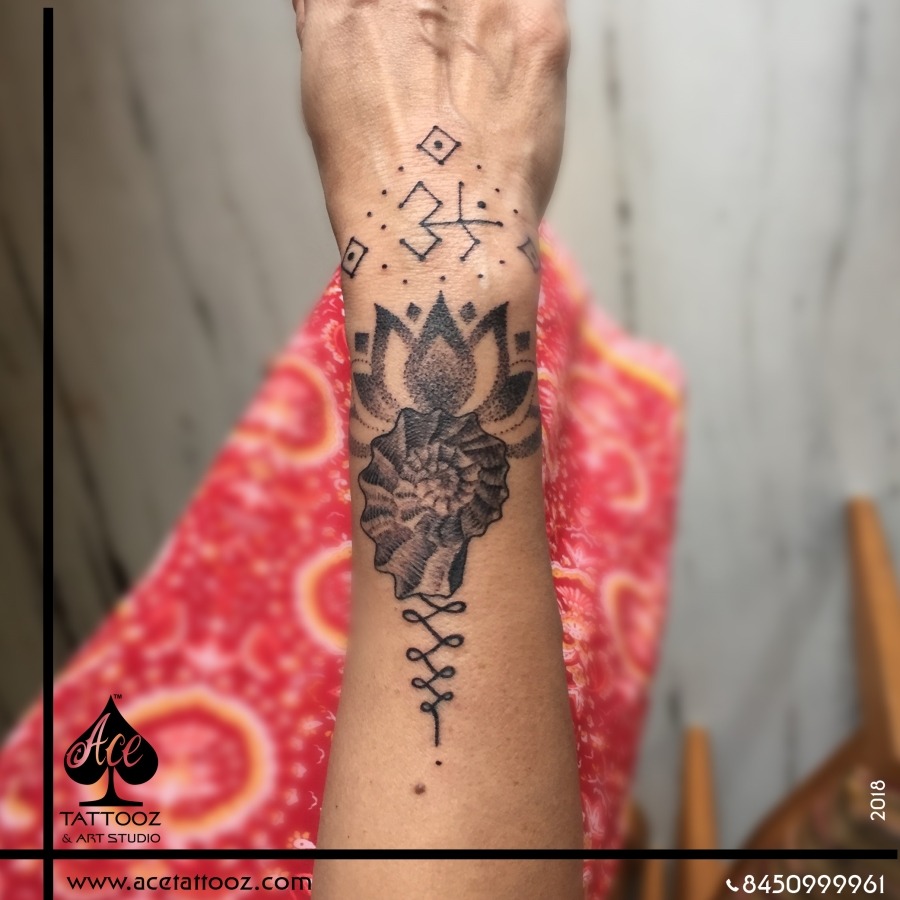 10 Stylish Wrist Tattoo Ideas for Women 6 FLORAL MANDALA TATTOO  Wrist  tattoos for guys Wrist tattoos for women Small wrist tattoos