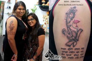 Maa Saraswati Tattoo Designs