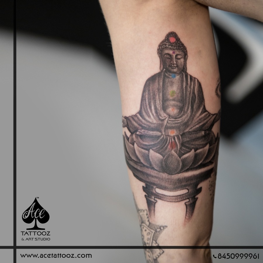 Buddha Tattoo done at Best Tattoo Studio in Navi Mumbai - Ace Tattooz