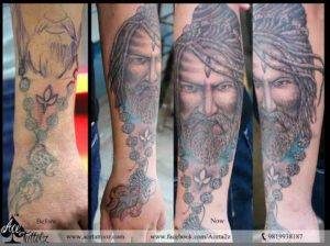 Cover Up Shiva tattoos design