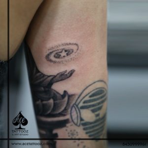 Lord Buddha Tattoo Design on Arm - Ace Tattooz