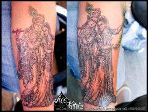 radha krishna tattoo | God Tattoo Designs for Women & Men