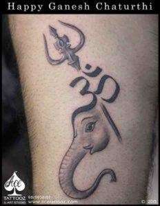 Trishul Ganesha Tattoos - Ace Tattoos