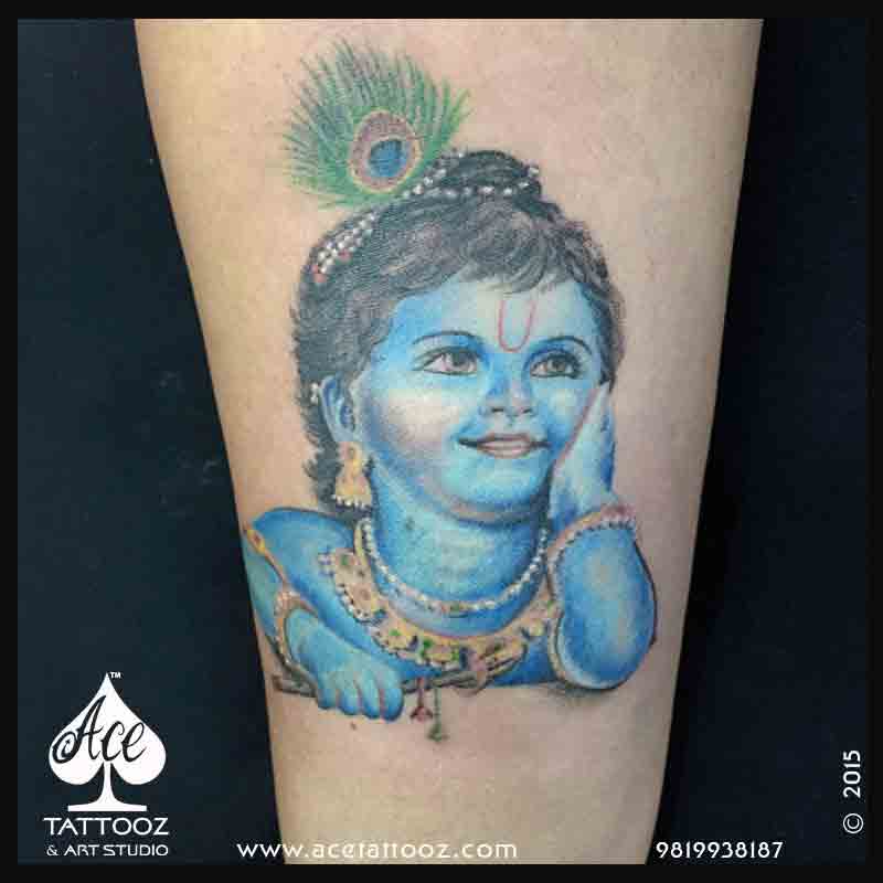 Lord Krishna Tattoo Designs  Ace Tattooz  Art Studio  Krishna tattoo  King tattoos Tattoos
