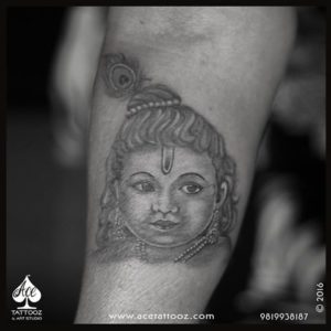 simple krishna tattoo designs