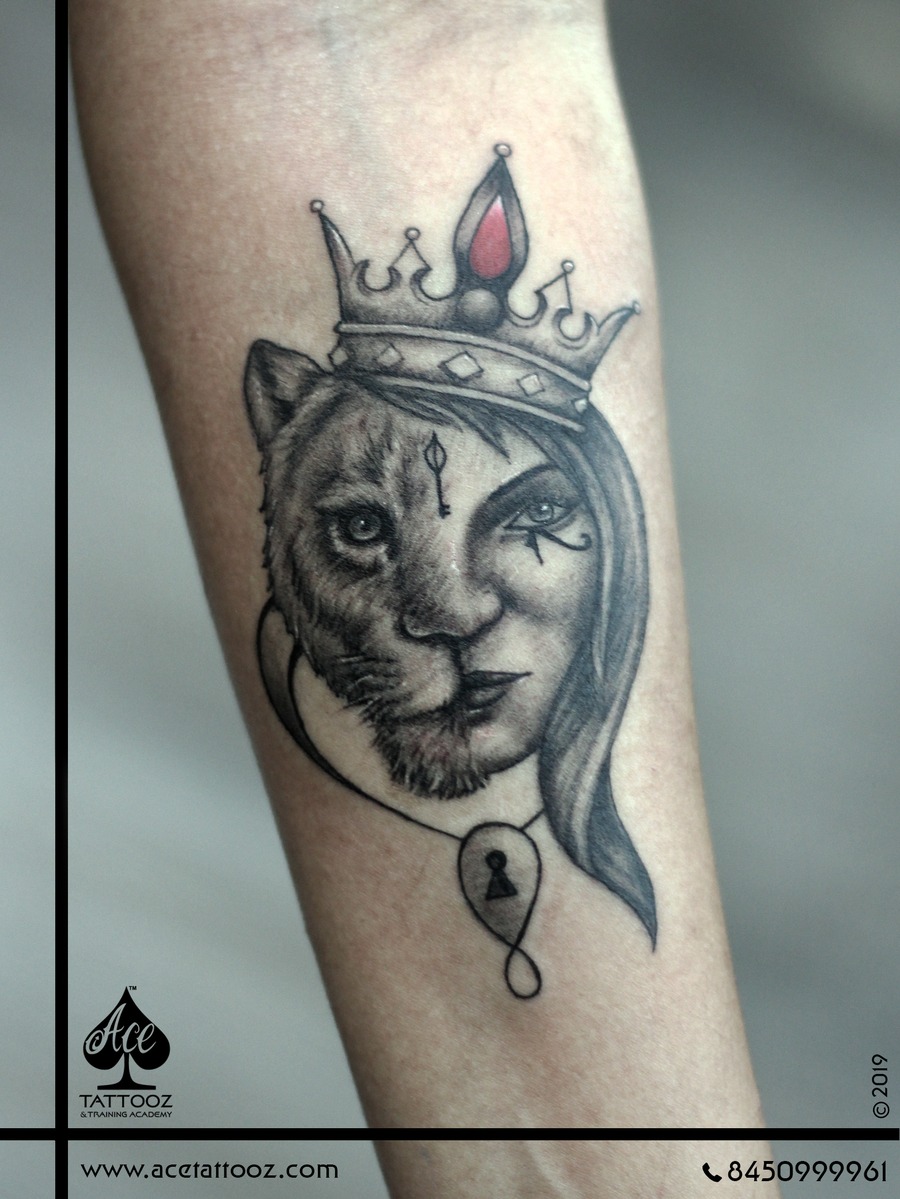 Lion and Lioness tattoo , Lion and Lioness tattoo ,Lion and Lioness  sticker, Temporary tattoo ,tattoo