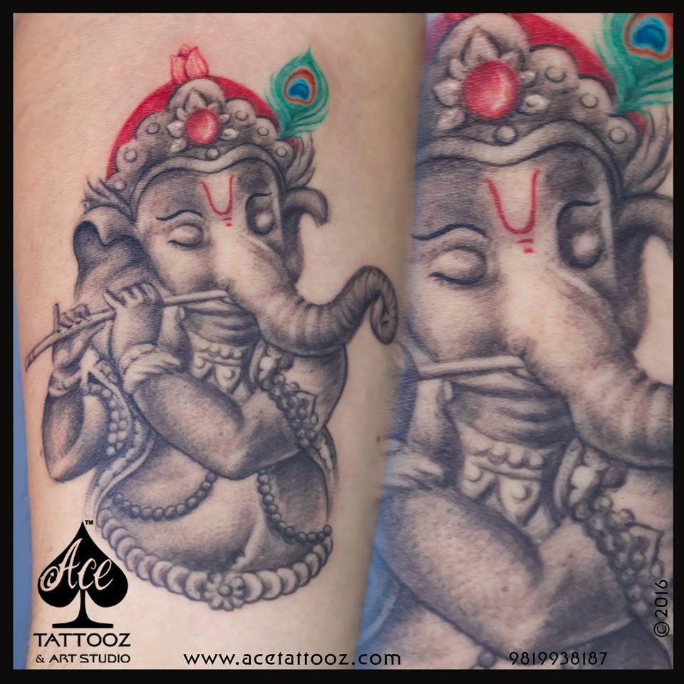 Ganesha Tattoo Ganesha Temporary Tattoo / Hindu God Tattoo / Deity Tattoo /  Indian Tattoo / Ganesha God Tattoo / Elephant Tattoo / Kalash - Etsy