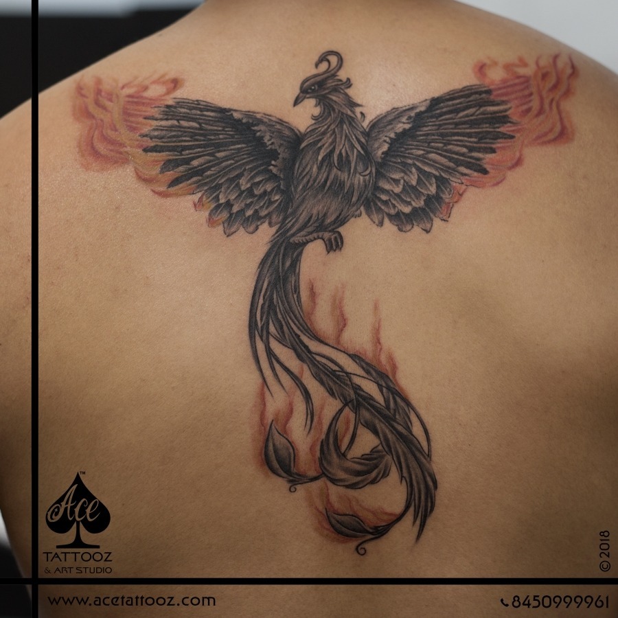 Cool Tribal Phoenix Tattoo Design By Kenneth Green
