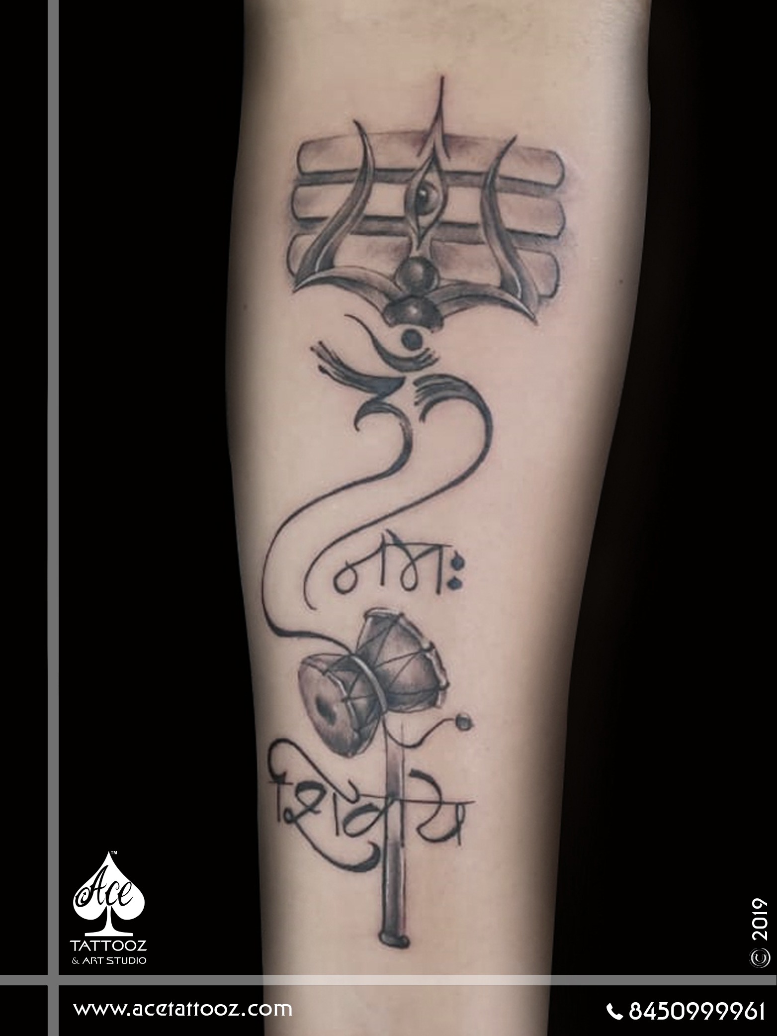 Customised OM Namah Shivay Tattoo  Ace Tattooz