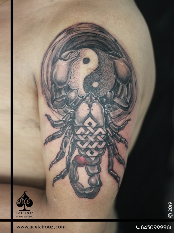 Customised Scorpion Tattoo - Ace Tattooz