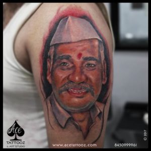 Father Portrait 3D Tattoo