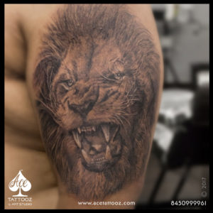 Realistic Lion 3D Tattoo - ACe Tattoos