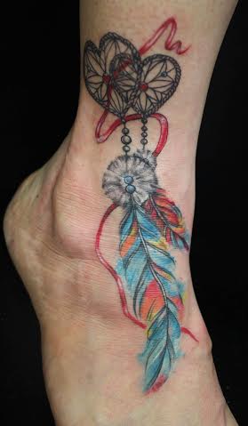 My Tattoo: Phoenix Feather with a Diamant by Bellesch on DeviantArt