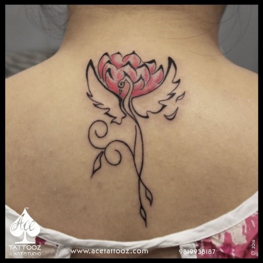 Phoenix With Lotus Tattoo Ace Tattooz