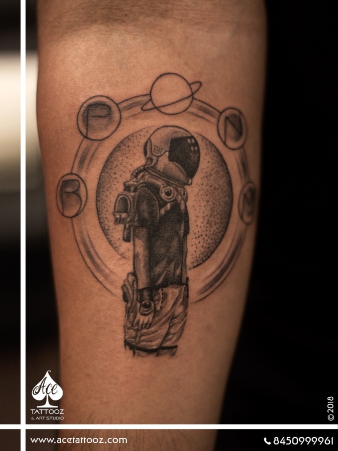 Astronaut Tattoo on Forearm  Ace Tattooz