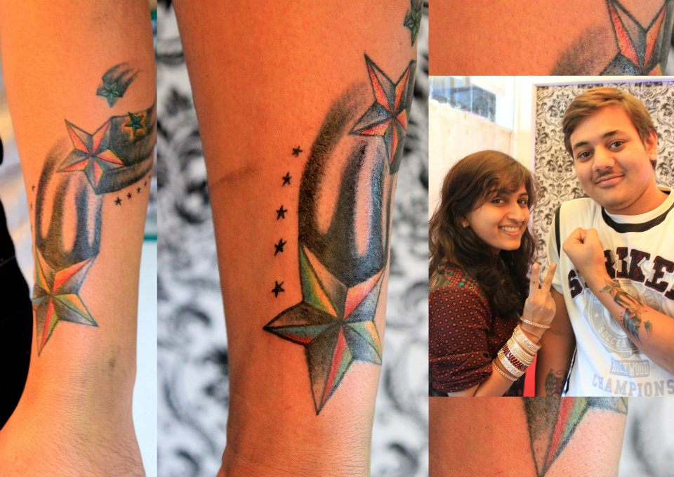 Side Star 3d Tattoo by Sile Sanda