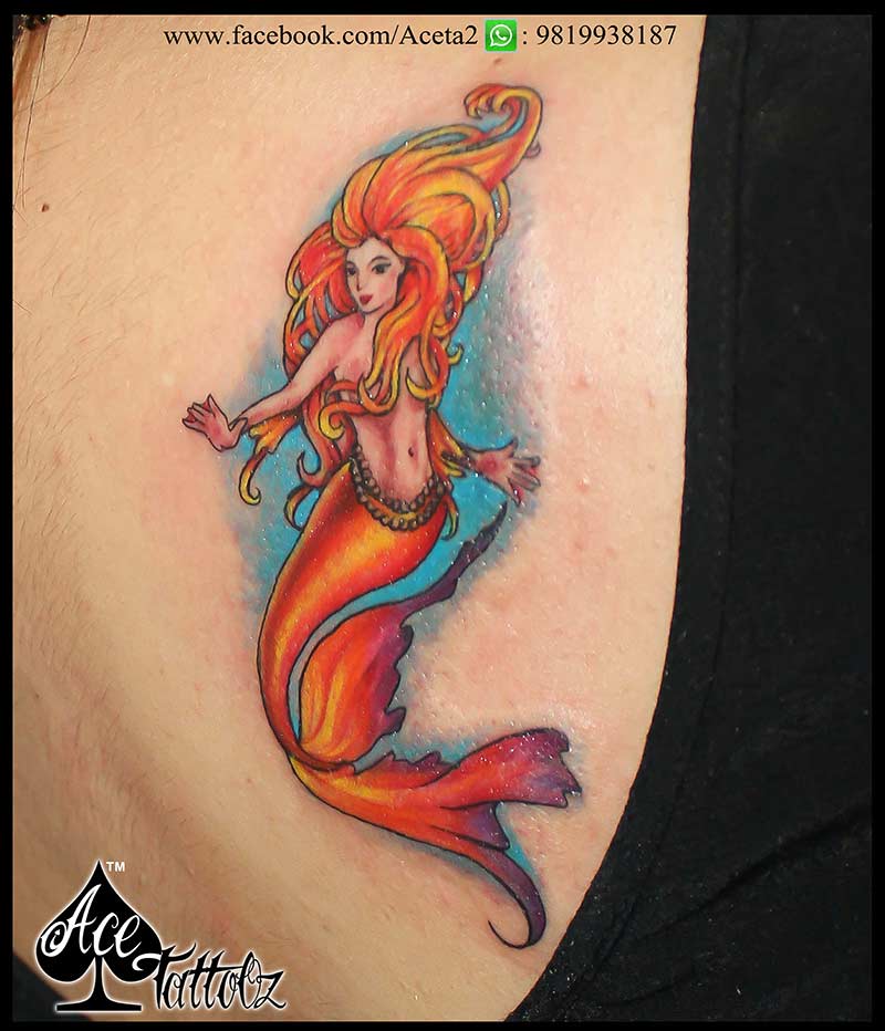 Trendy Mermaid Tattoo Sticker Waterproof Temporary Arm Body Stickers  Costume Makeup Stickers Women Girls Accessories | Free Shipping For New  Users | Temu Japan
