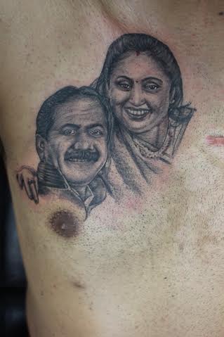 Tattoo uploaded by Steve Bell • Unfinished mother and father memorial tattoo  • Tattoodo