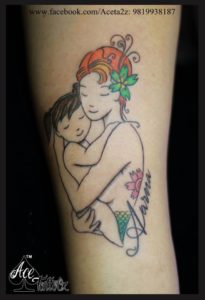 mom and dad tattoos for daughter - Ace Tattoos