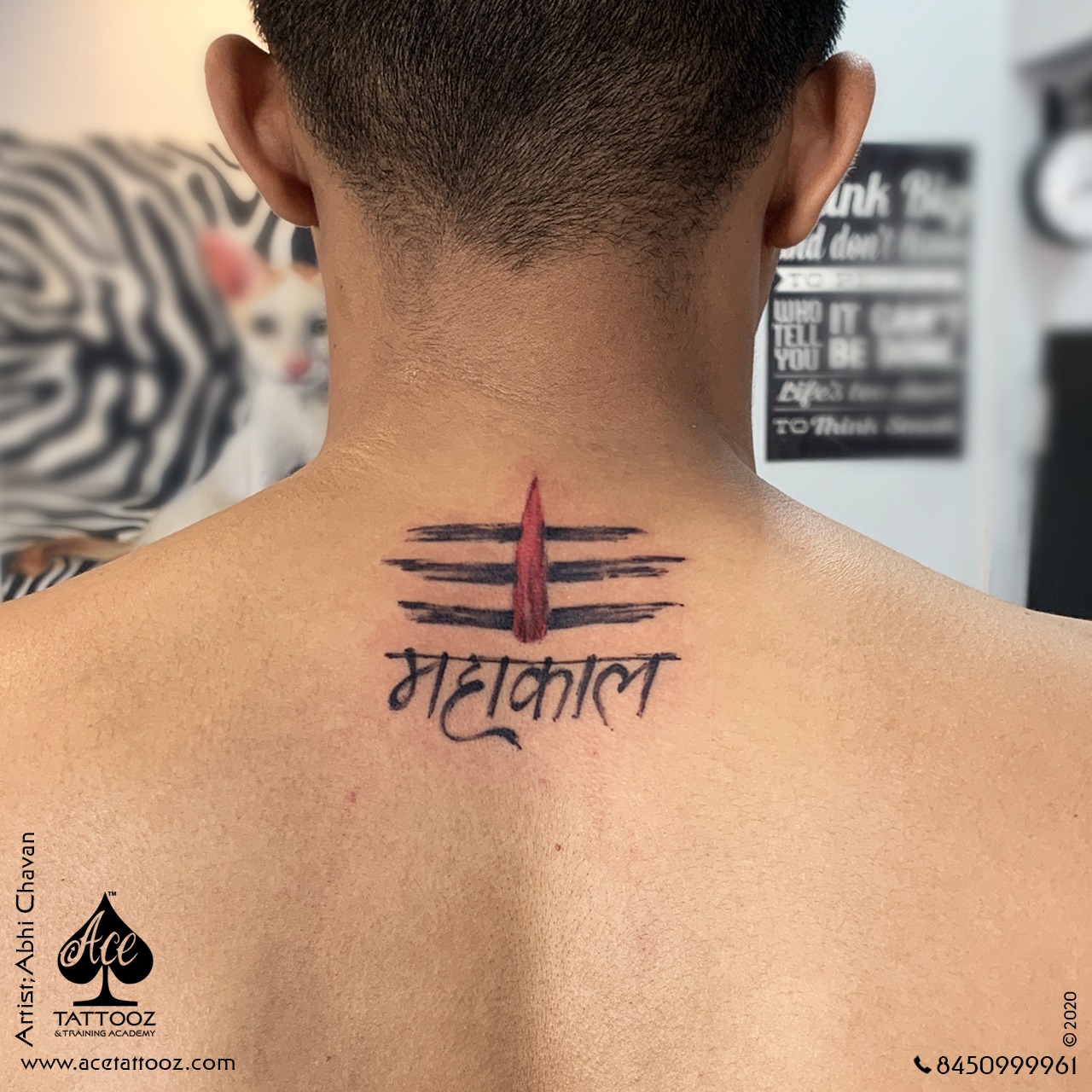 Mahakal Tattoo on Neck - Ace Tattooz
