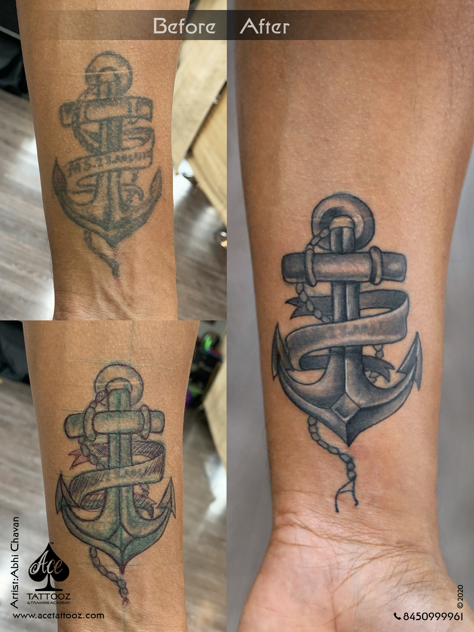 Redesigned Anchor Tattoo for Men - Ace Tattooz