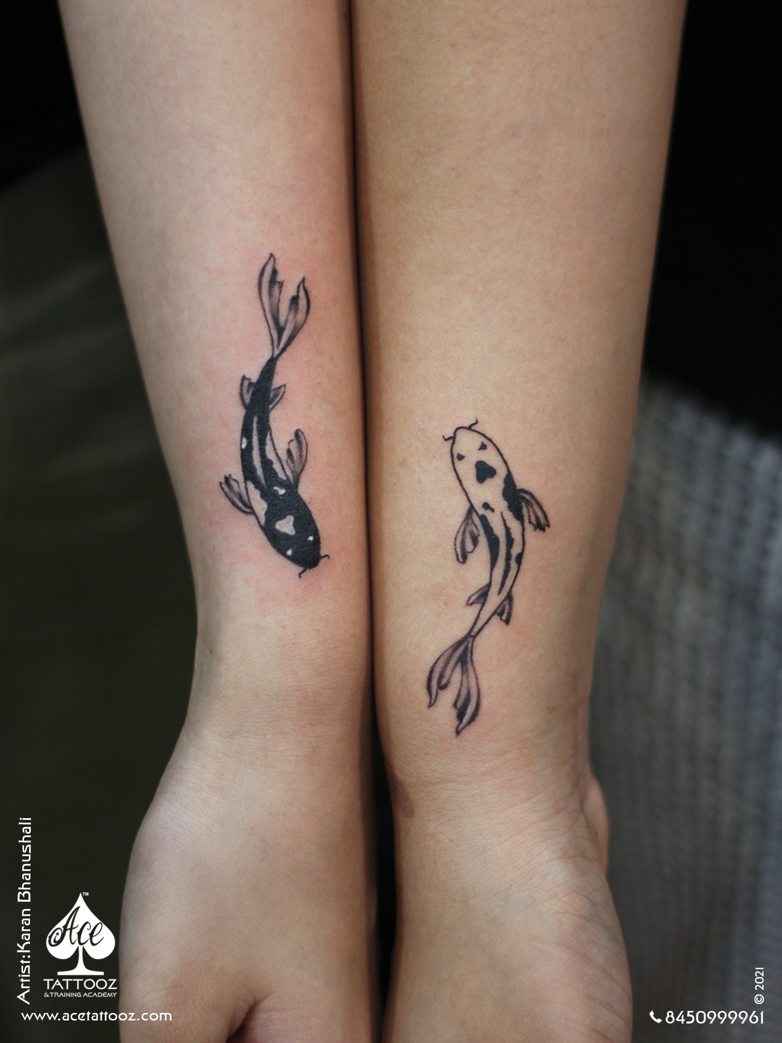 realistic koi fish tattoo