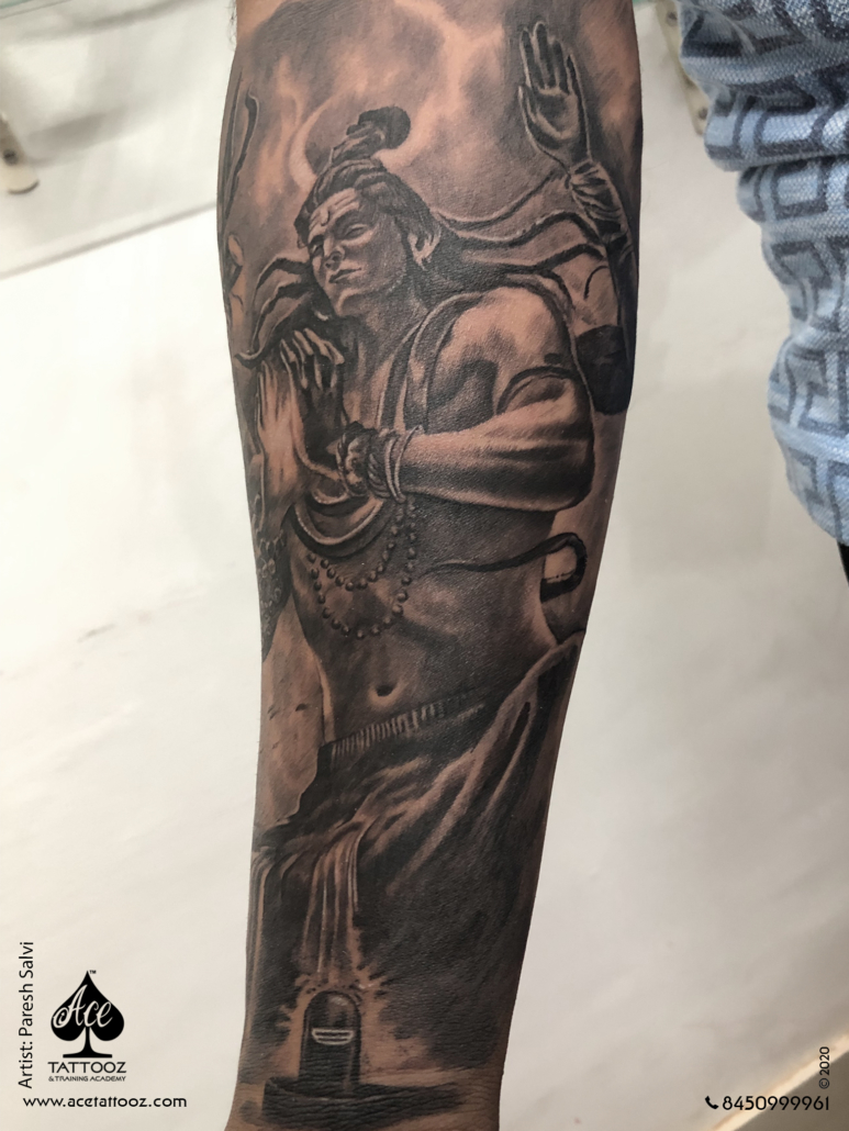 bhole baba tattoo in hand