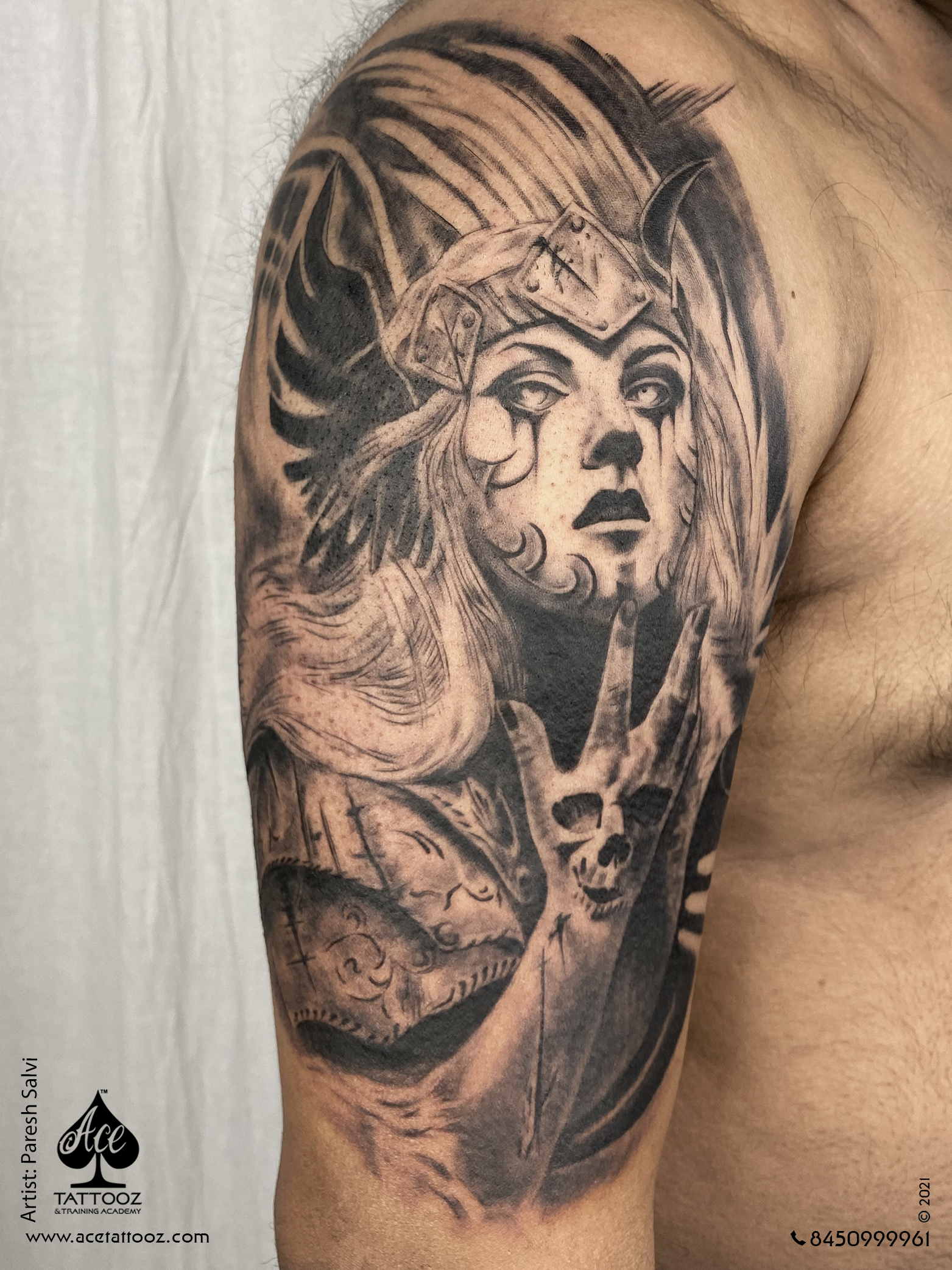Valkyrie tattoo. Horse tattoo. Black and grey tattoo. @deadponytattoo  @almosalex #budapest #realistictattoo #blackandgre… | Valkyrie tattoo,  Tattoos, Sleeve tattoos