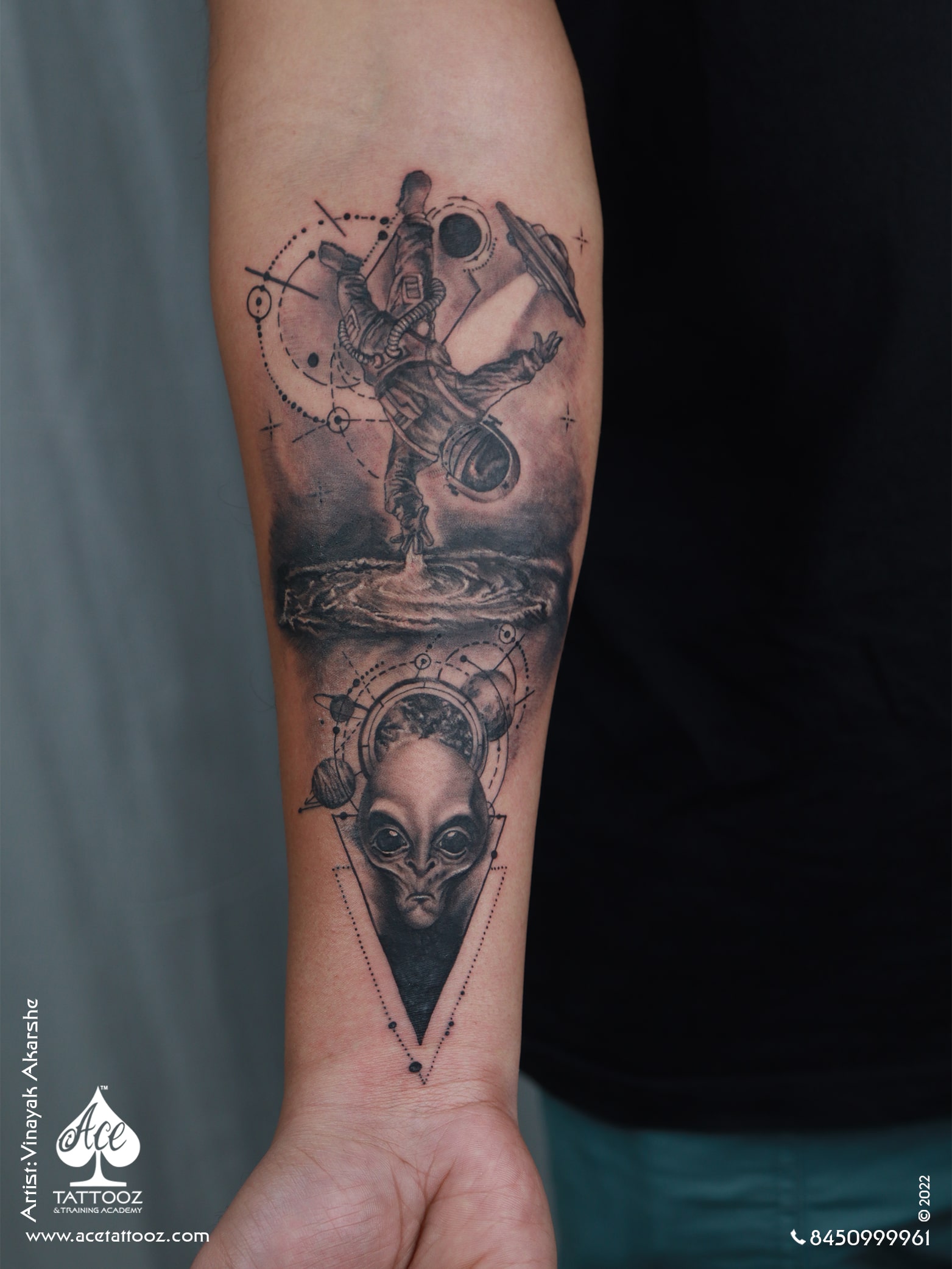 Alien & Astronaut Tattoo for Men - Ace Tattooz