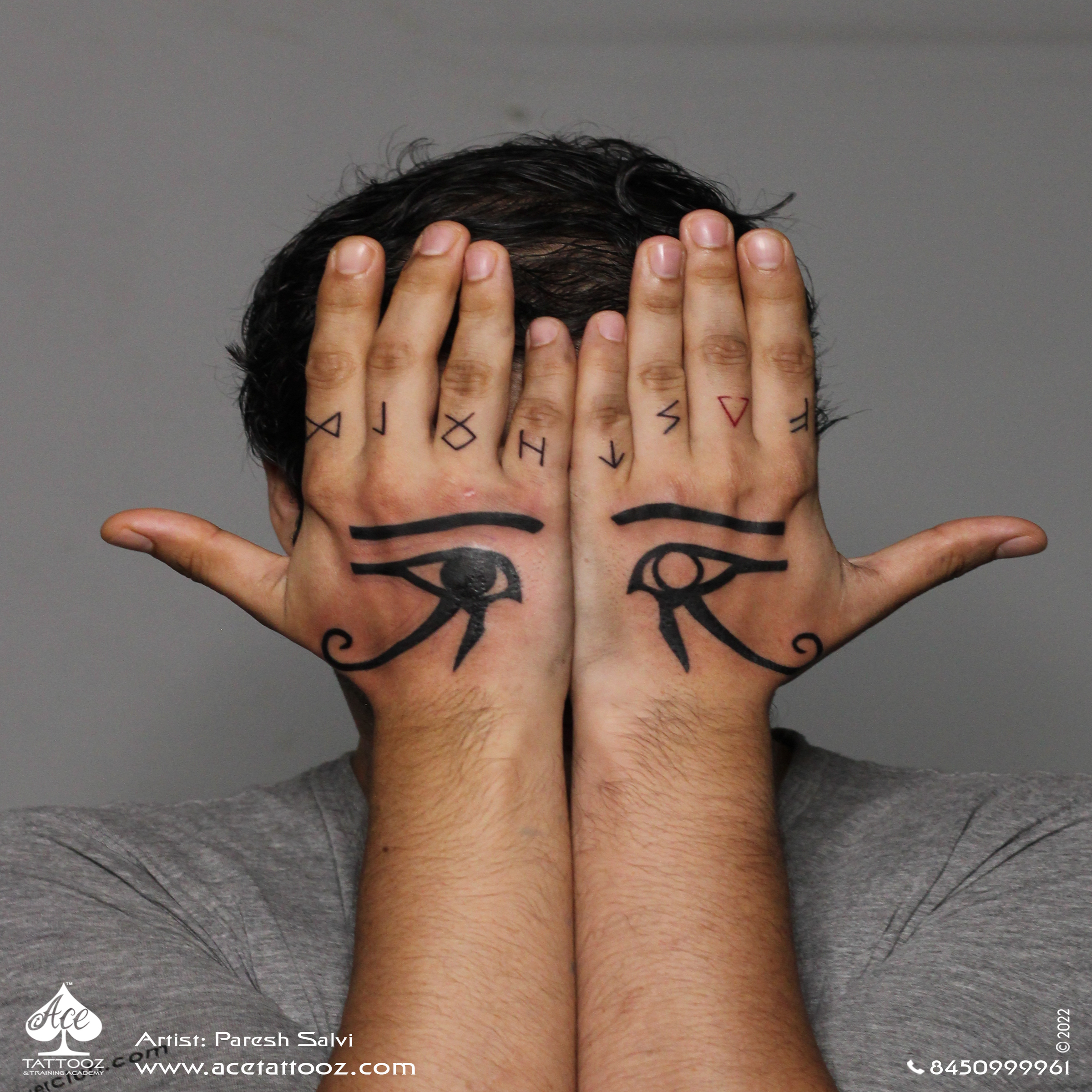Realistic Hand Eye Tattoo by Rember Tattoos