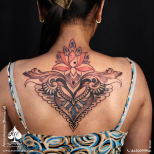 back side tattoo girl