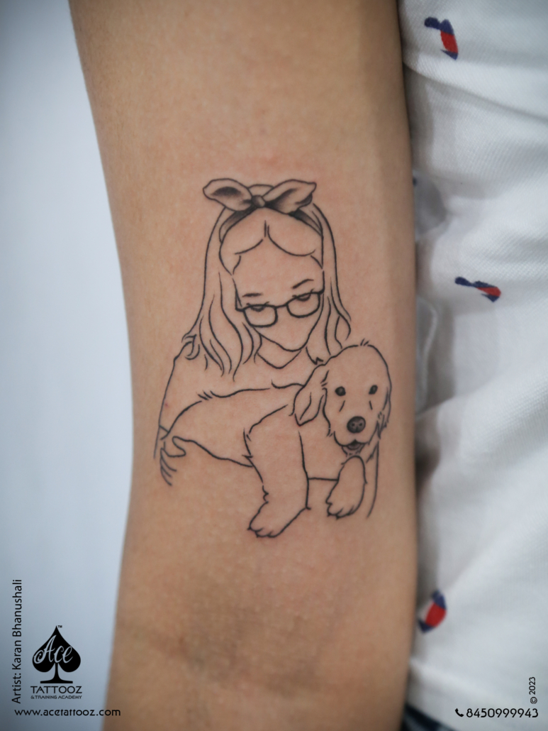 Outline Dog Ear Tattoo Designs For Minimalist Dog Lovers - Tattoo Glee