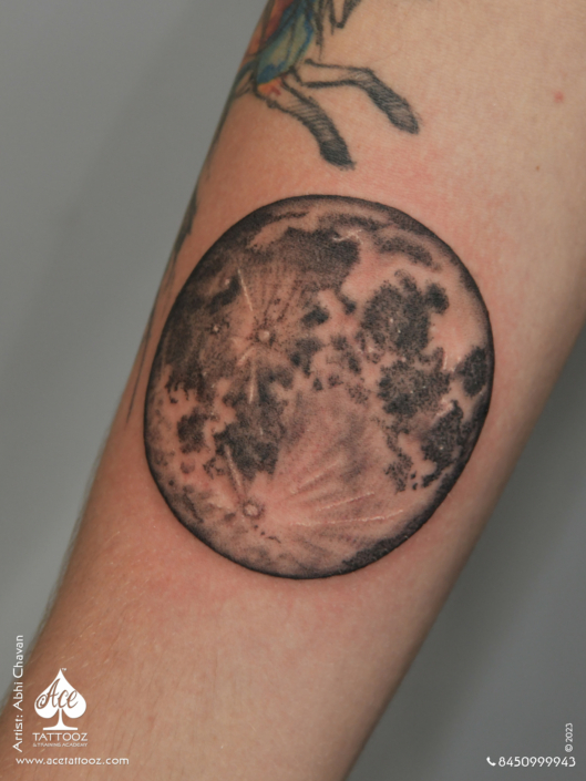full moon tattoo - ace tattoos