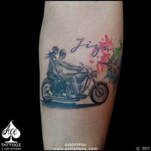 Riding Couple Tattoo