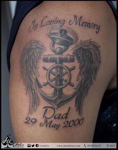 Anchor-Tattoo-with-Wing-and-Hat-Design