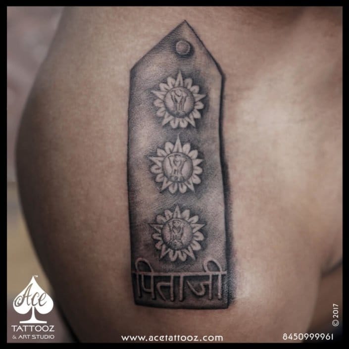 Army-Rank-Dad-Black-and-Grey-Tattoo-705×705