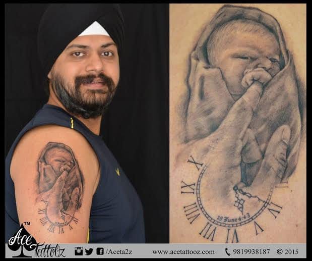 Baby-Portrait-Tattoo-for-Men (1)