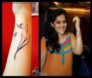 Bird with Branch tattoo