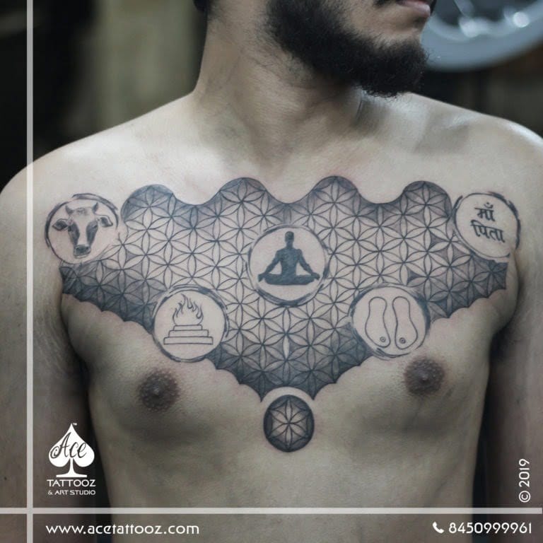 Black-White-Buddha-Tattoo-on-Chest-768×768