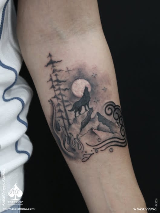 Black-and-White-Wolf-Tattoo-529×705