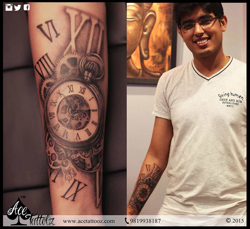 Clock-Tattoo-Design-for-Men