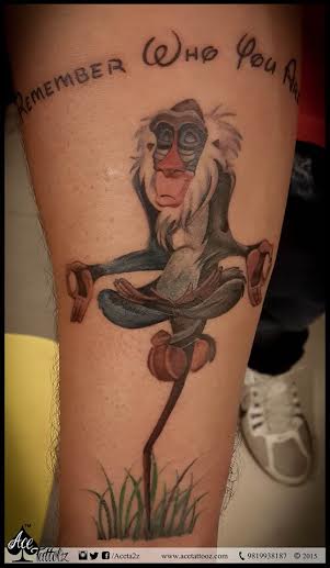 Colourful Monkey Tattoo