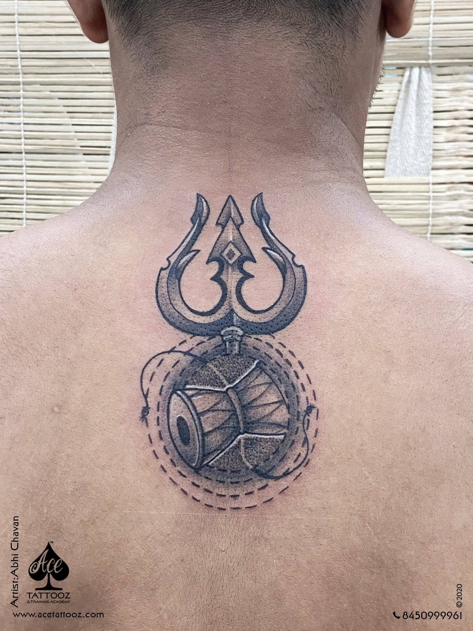 Damru Trishul God Tattoo