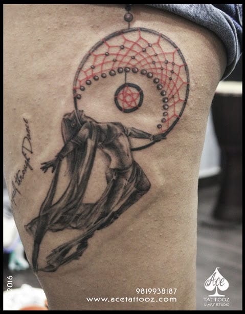 Dream-Catcher-Black-and-Grey-Tattoo